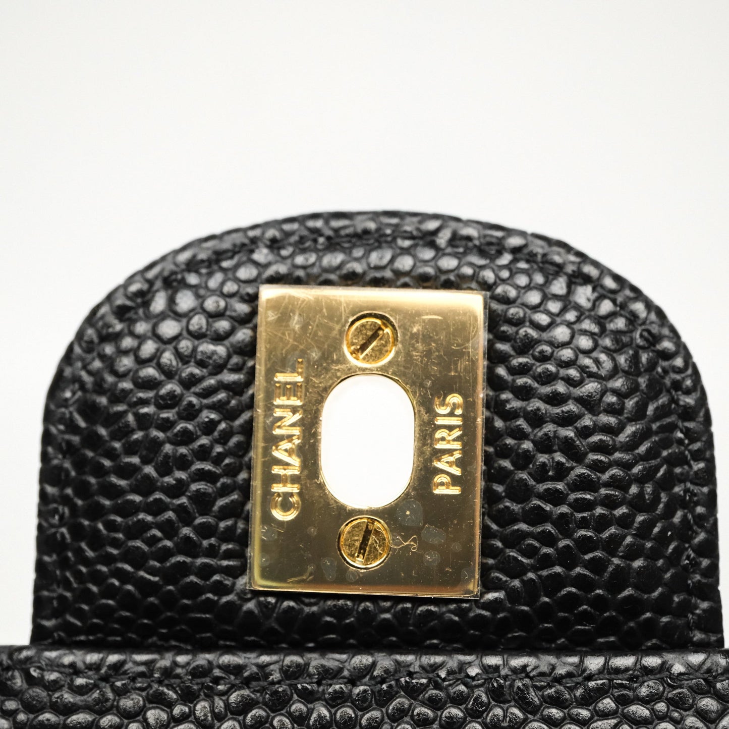 Chanel Small Classic Flap Quilted Black Caviar Gold Hardware