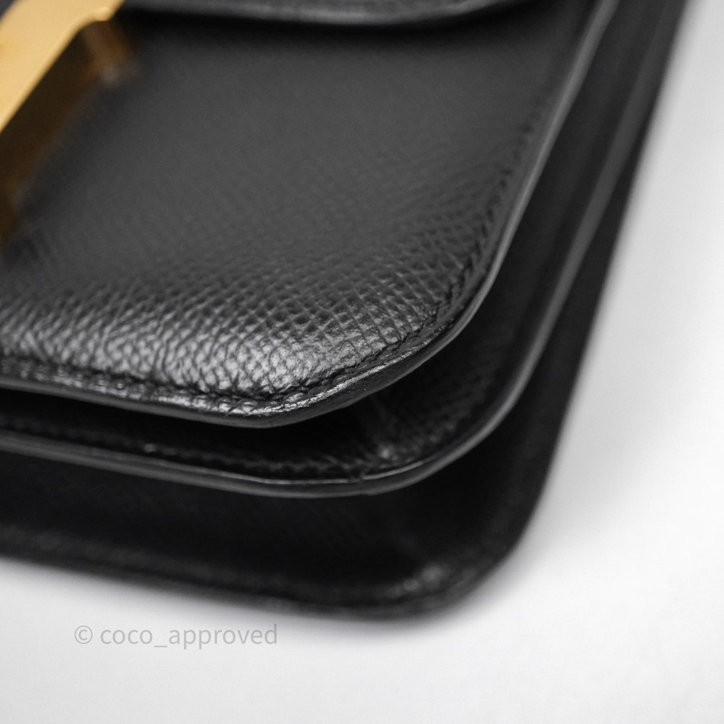 Hermès Constance Mini 18cm Black Epsom Gold Hardware