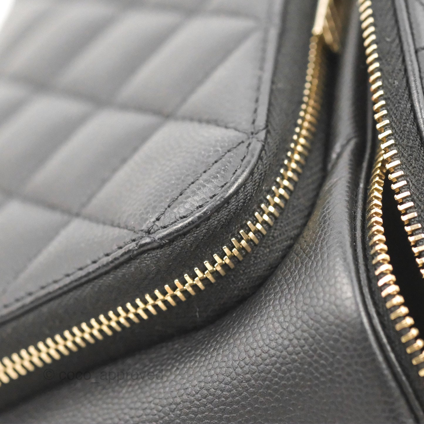 Chanel Quilted Business Affinity Waist Belt Bag Black Caviar Gold Hardware