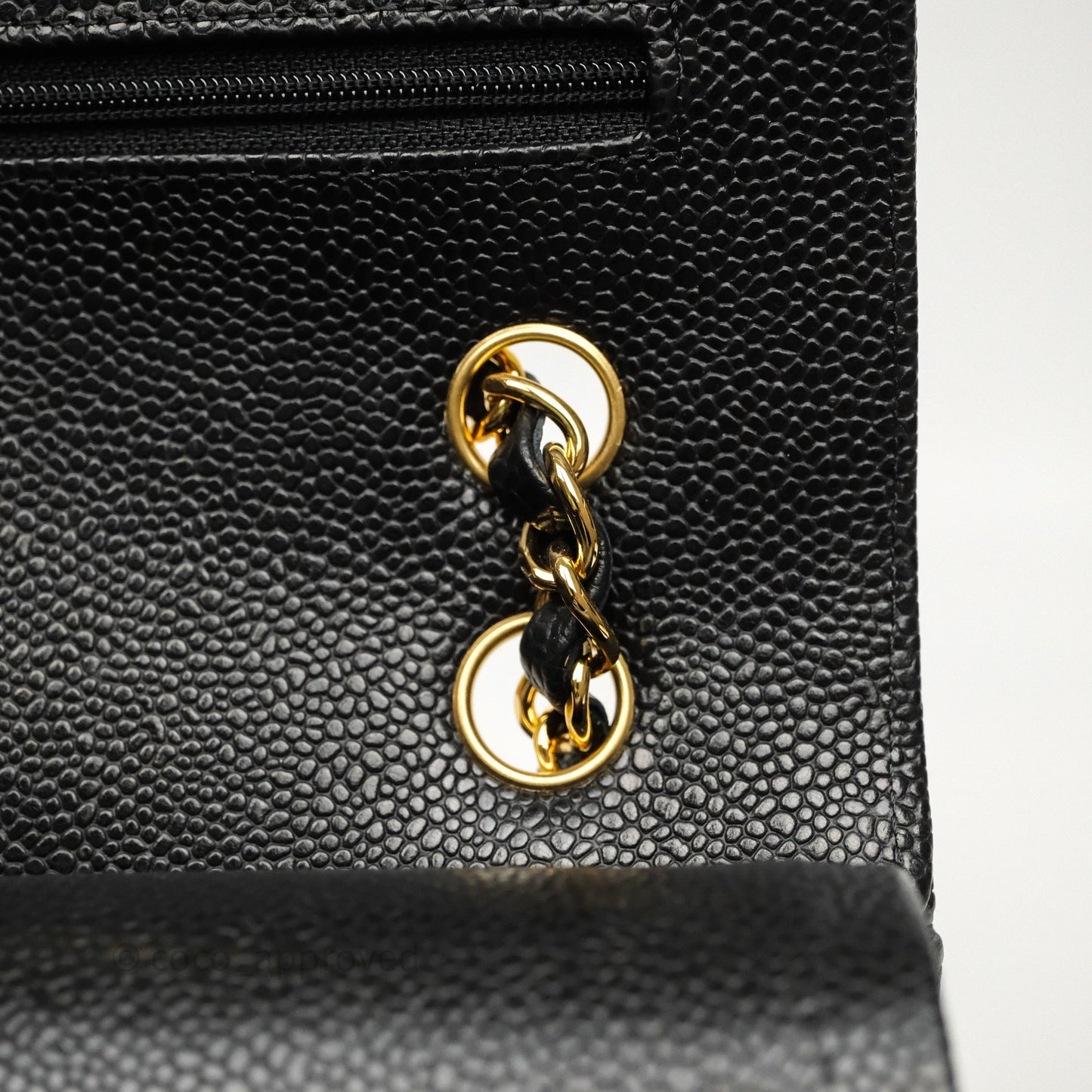 Chanel Small Classic Flap Quilted Black Caviar Gold Hardware