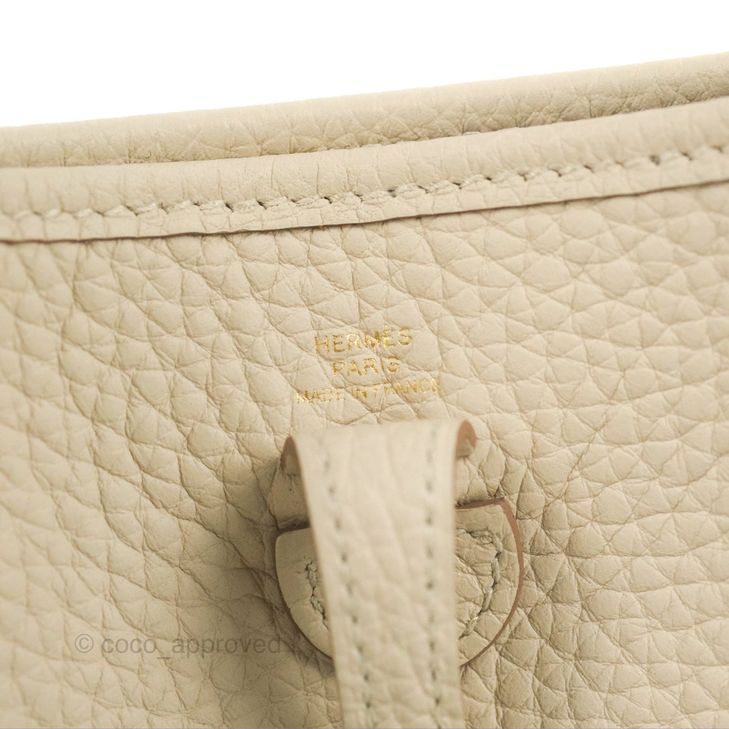 Hermès Mini Evelyne 16 Beton Clemence Gold Hardware