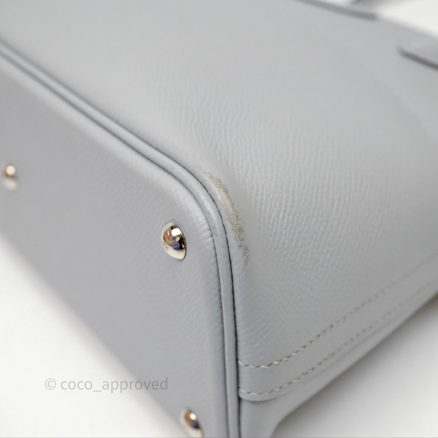 Hermès Bolide 27 Bleu Glacier 8U Epsom Palladium Hardware