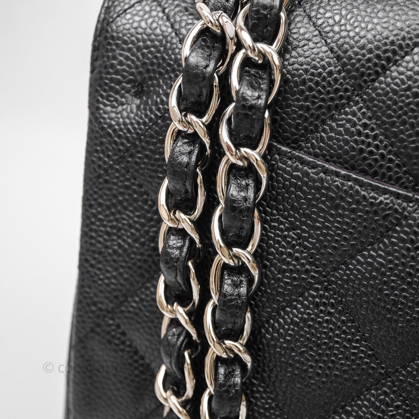 Chanel Jumbo Double Flap Black Caviar Silver Hardware⁣⁣