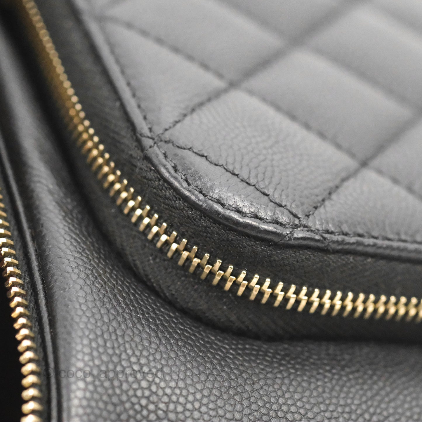 Chanel Quilted Business Affinity Waist Belt Bag Black Caviar Gold Hardware