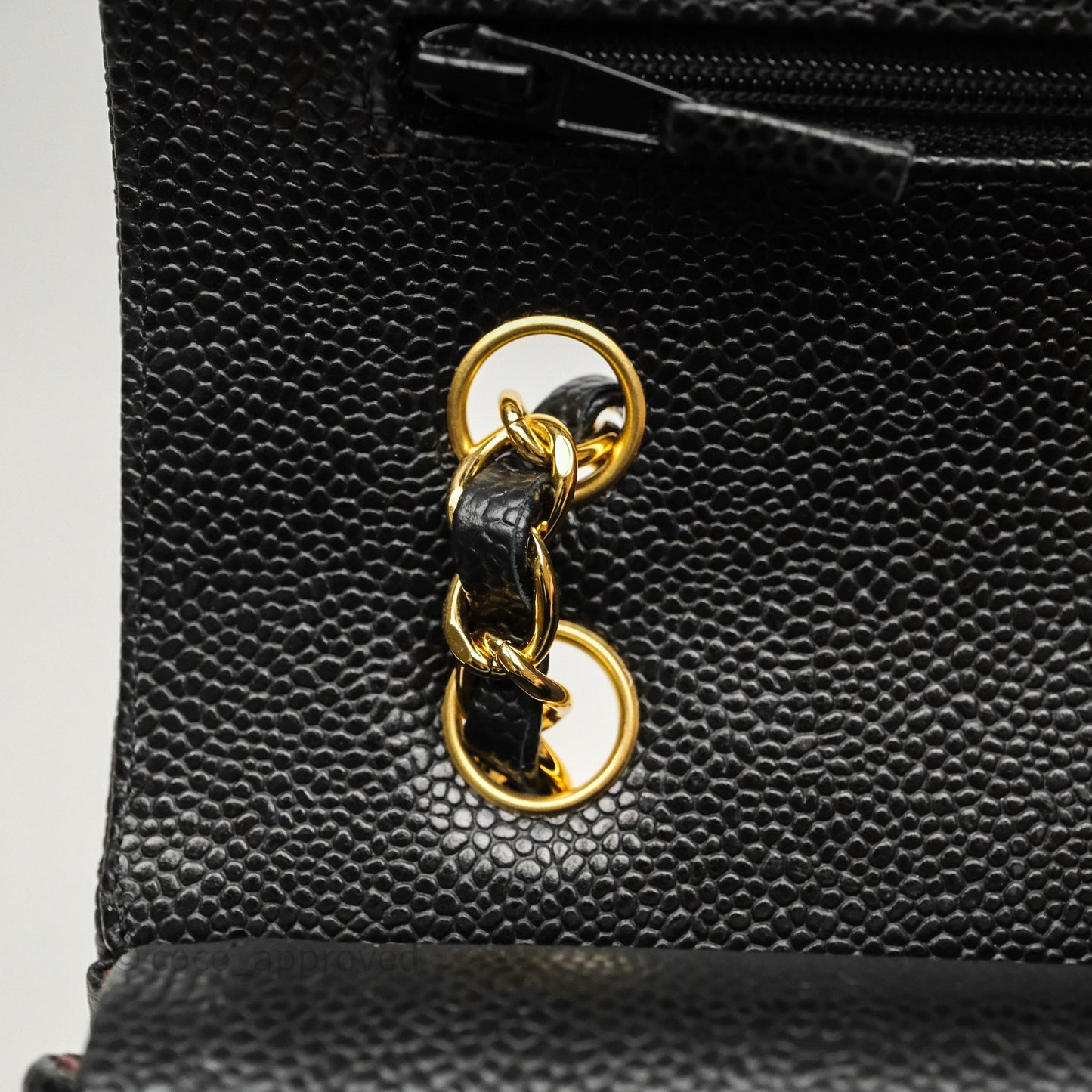Chanel Small Classic Flap Quilted Black Caviar Gold Hardware