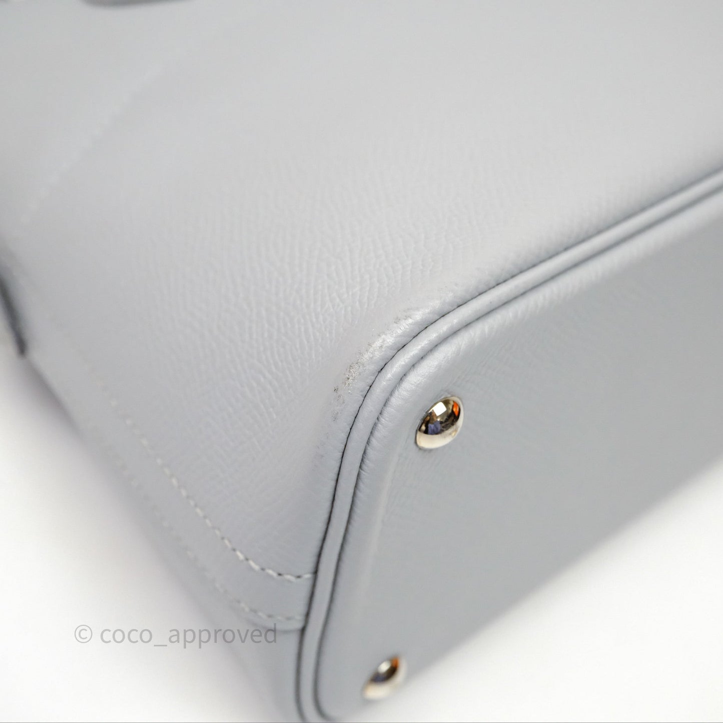 Hermès Bolide 27 Bleu Glacier 8U Epsom Palladium Hardware