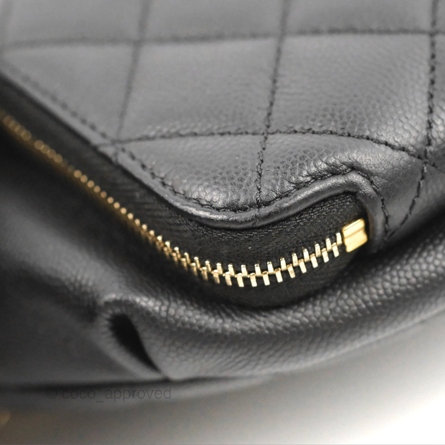 Chanel Quilted Business Affinity Waist Belt Bag Black Caviar Gold Hardware