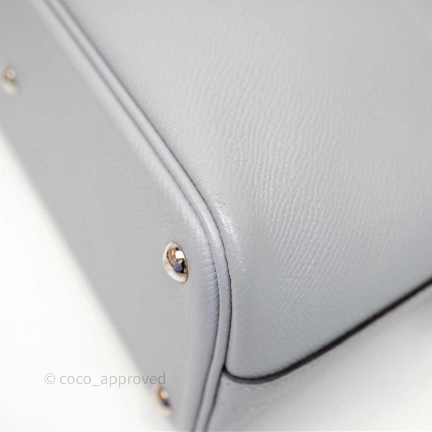 Hermès Bolide 27 Bleu Glacier 8U Epsom Palladium Hardware