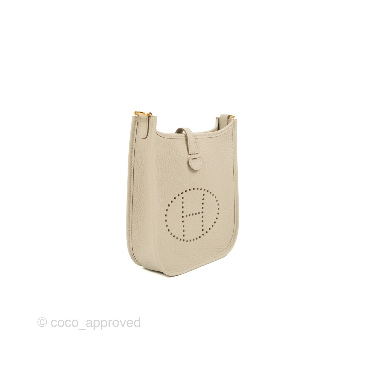 Hermès Mini Evelyne 16 Beton Clemence Gold Hardware