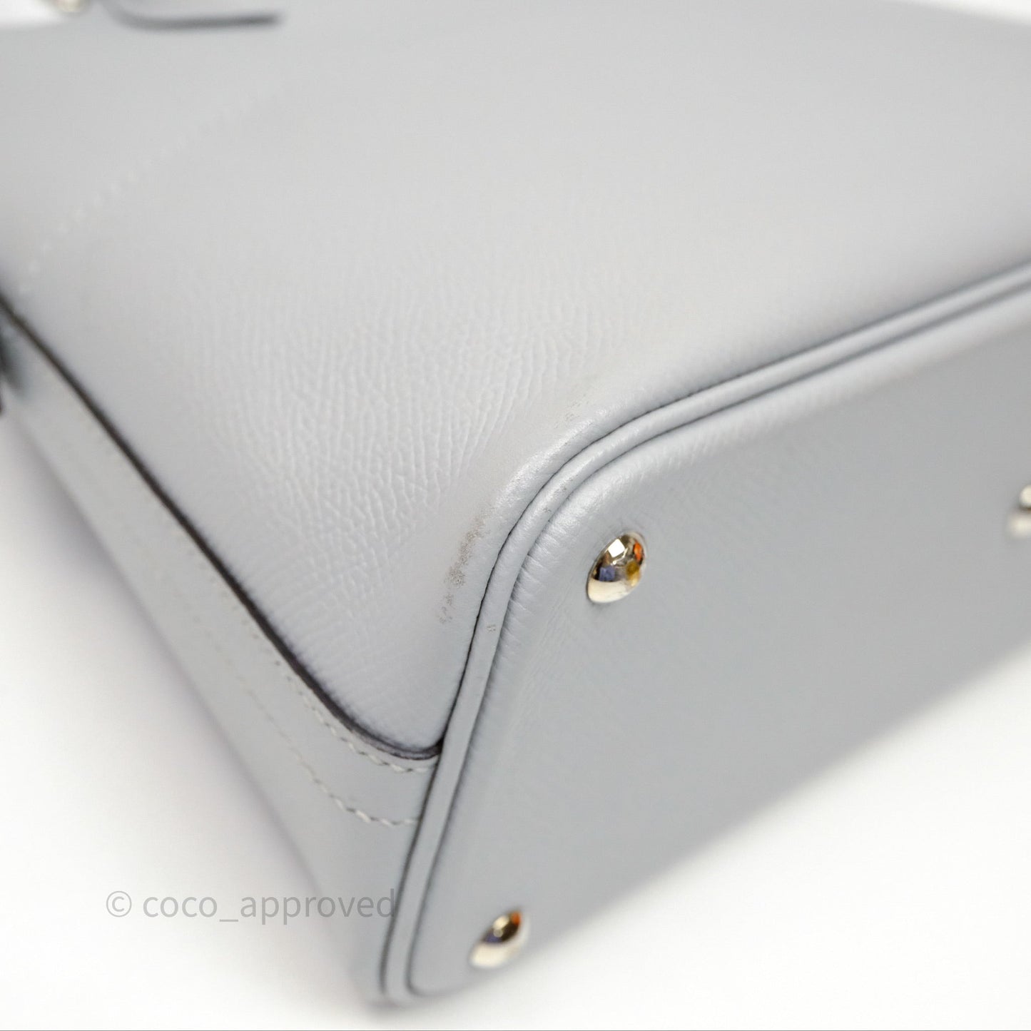 Hermès Bolide 27 Bleu Glacier 8U Epsom Palladium Hardware