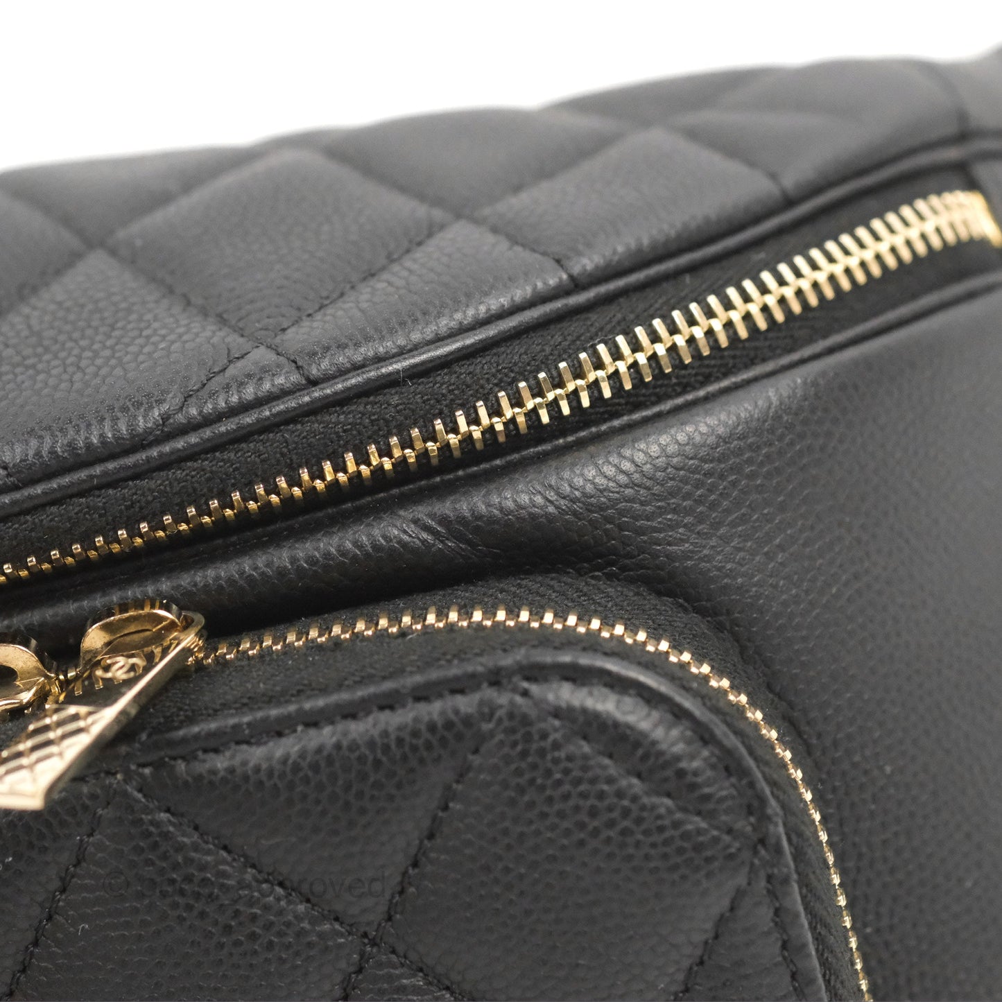 Chanel Quilted Business Affinity Waist Belt Bag Black Caviar Gold Hardware