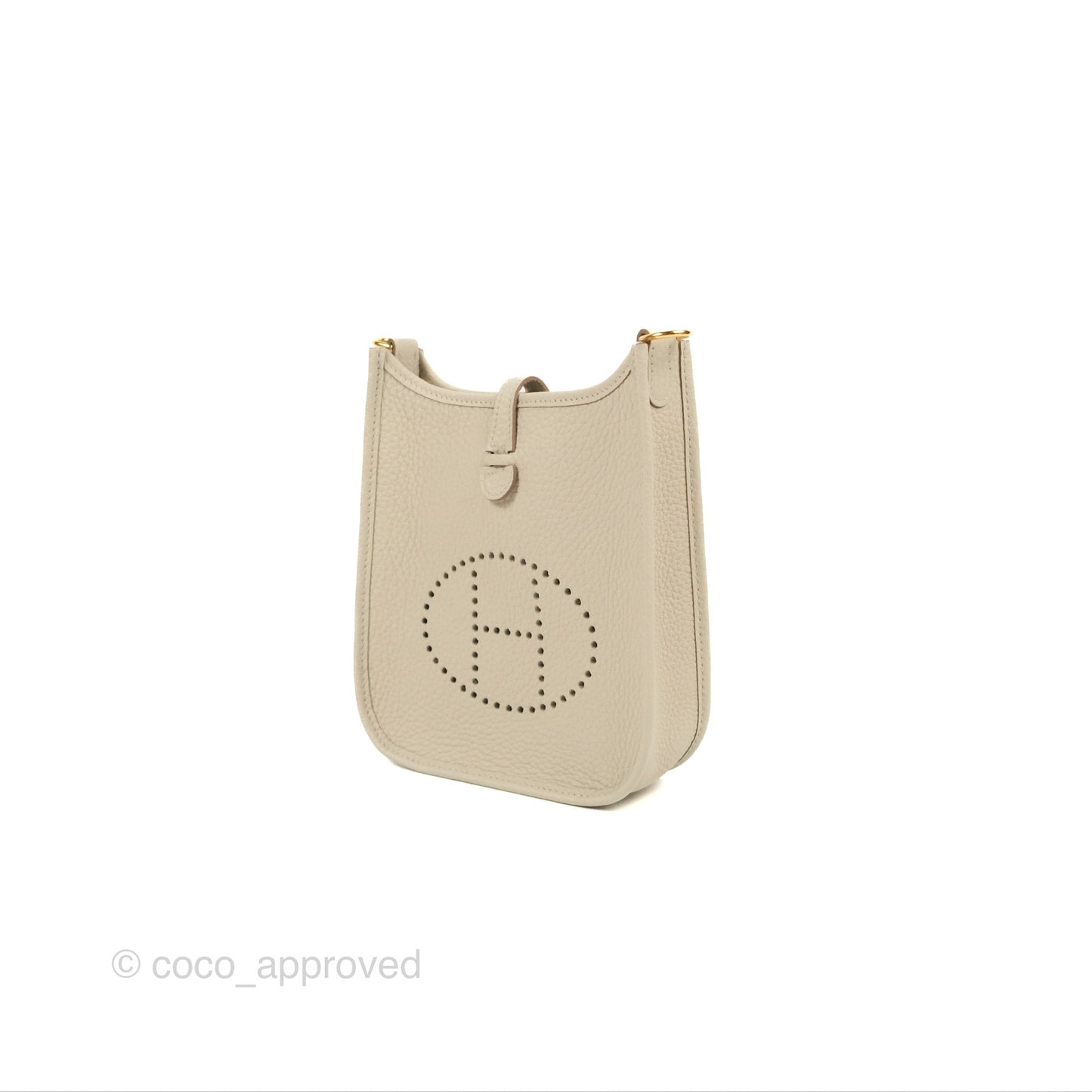 Hermès Mini Evelyne 16 Beton Clemence Gold Hardware
