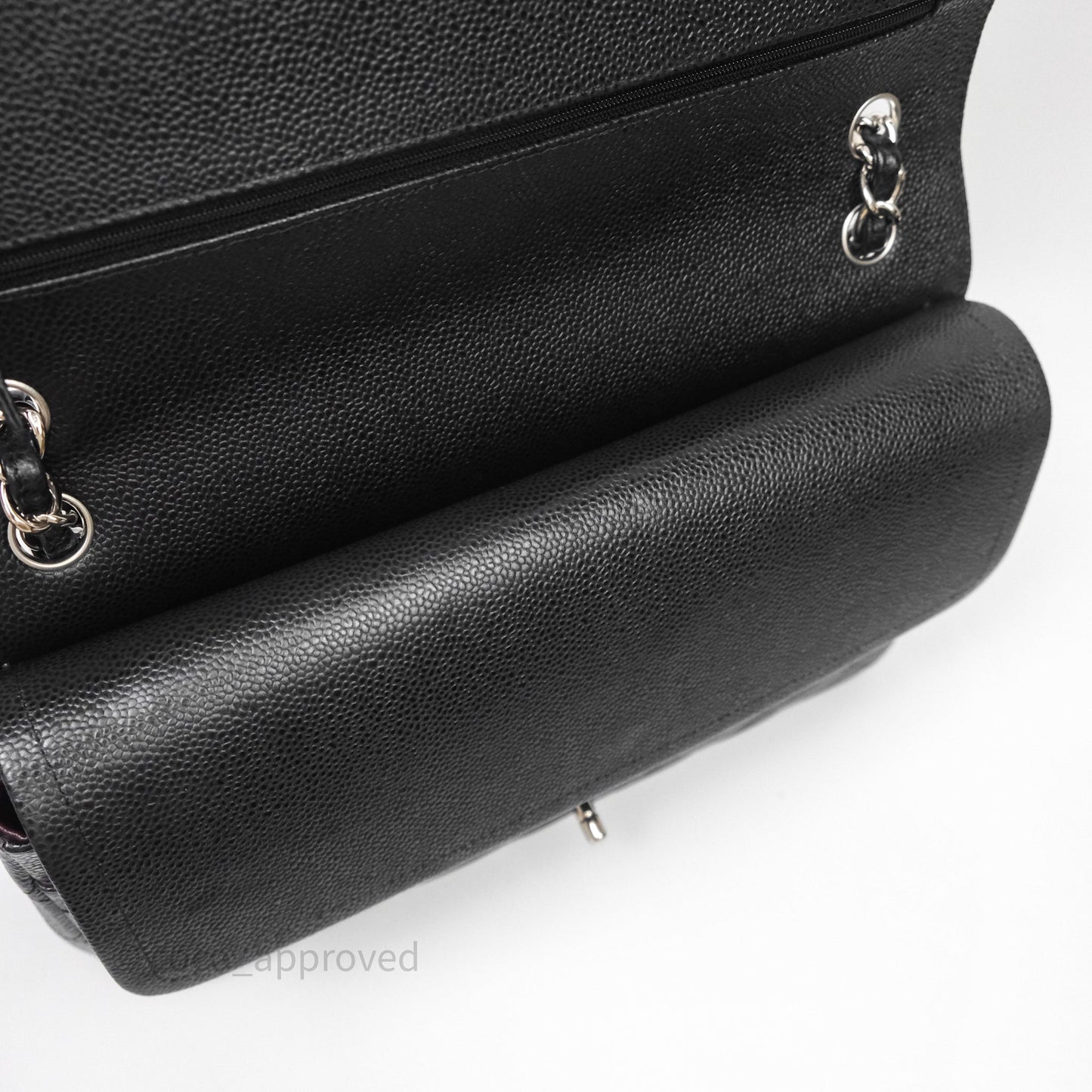 Chanel Jumbo Double Flap Black Caviar Silver Hardware⁣⁣