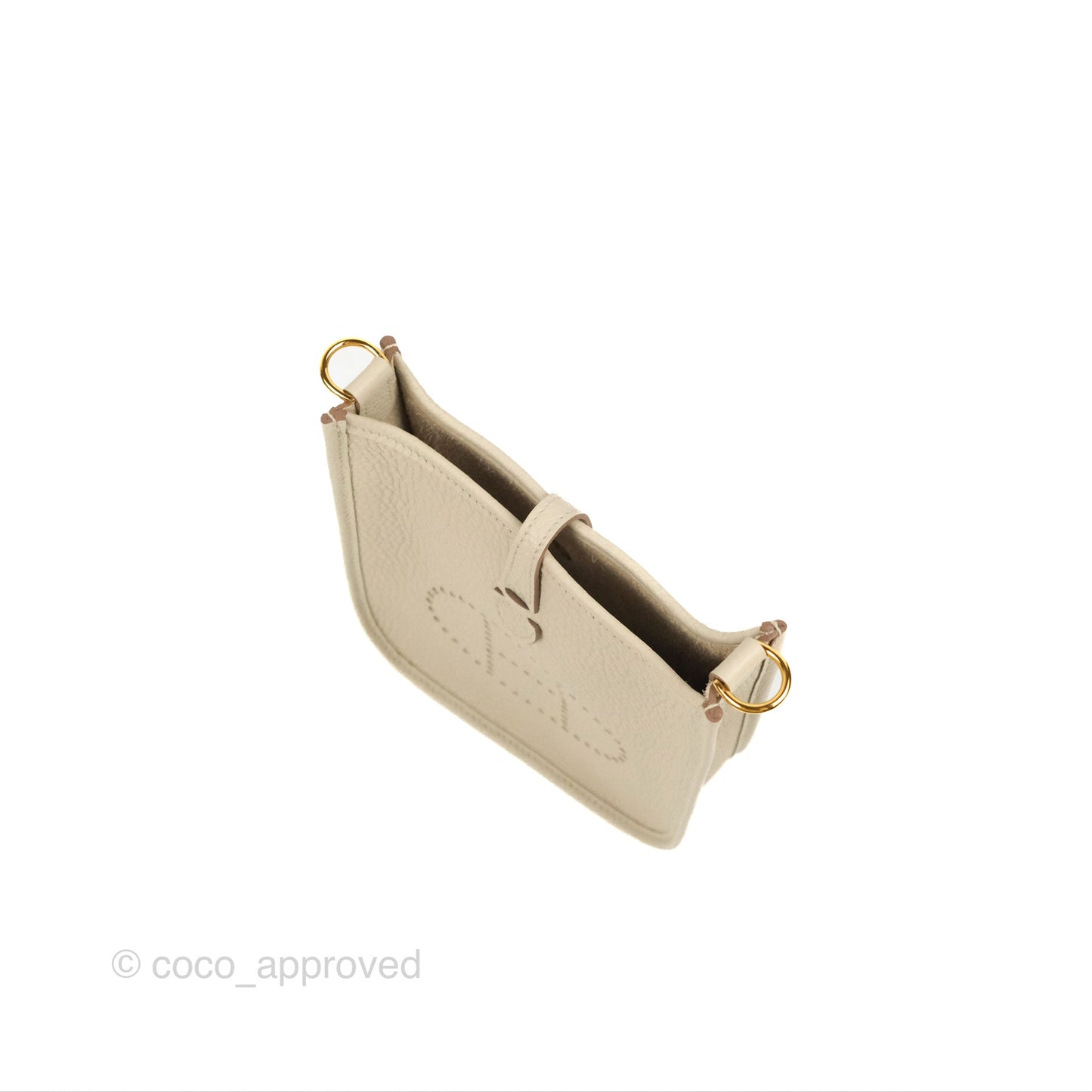 Hermès Mini Evelyne 16 Beton Clemence Gold Hardware