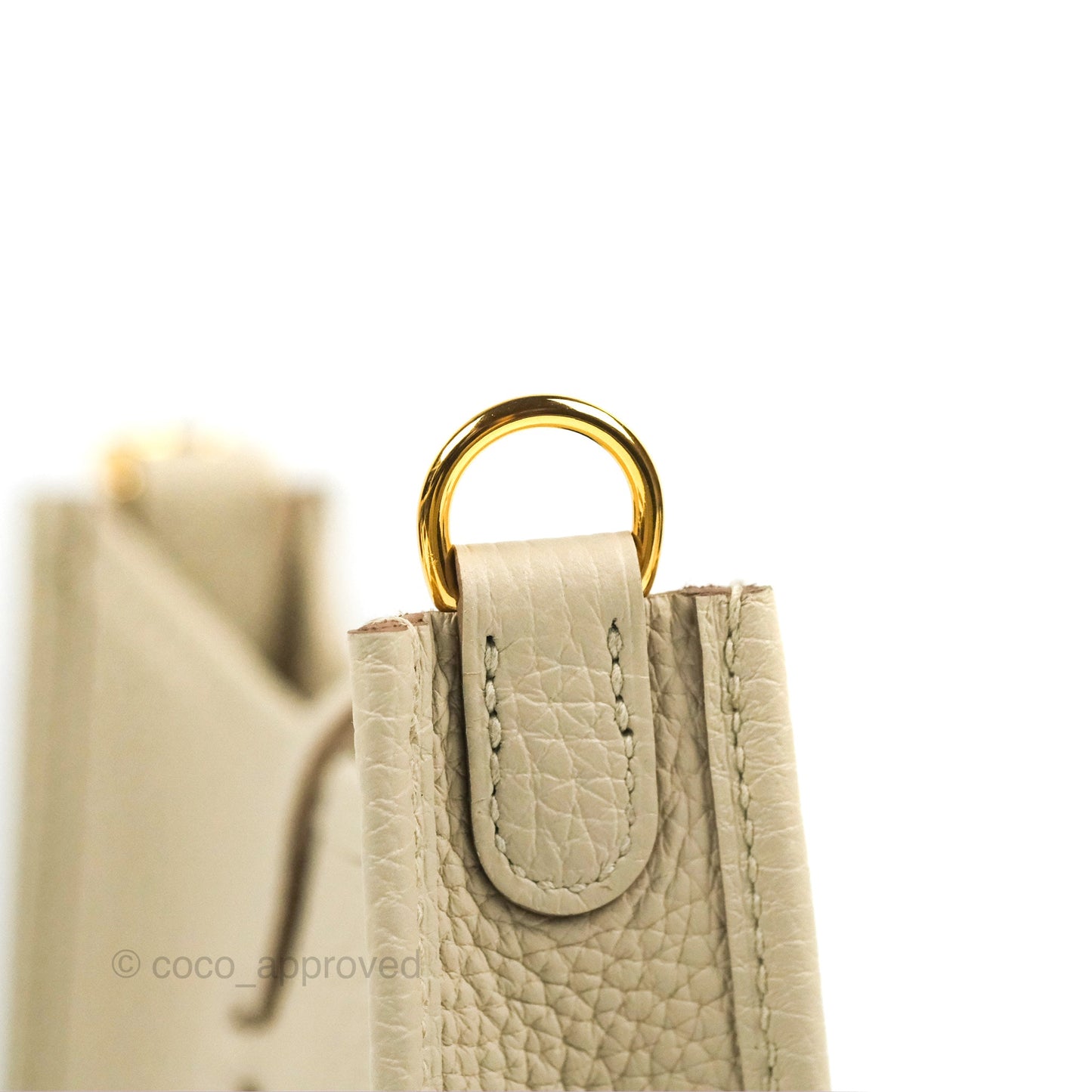 Hermès Mini Evelyne 16 Beton Clemence Gold Hardware