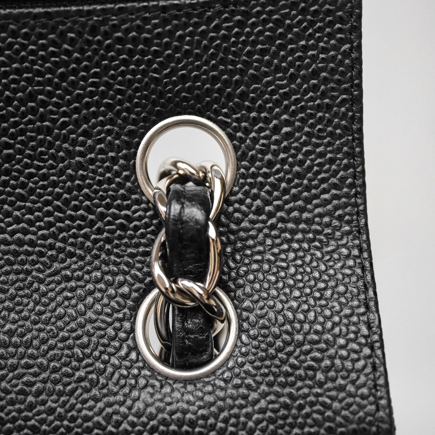Chanel Jumbo Double Flap Black Caviar Silver Hardware⁣⁣