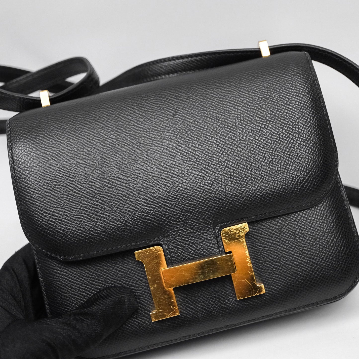 Hermès Constance Mini 18cm Black Epsom Gold Hardware