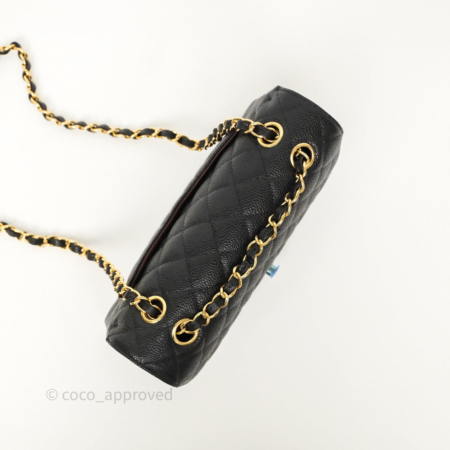 Chanel Small Classic Flap Quilted Black Caviar Gold Hardware