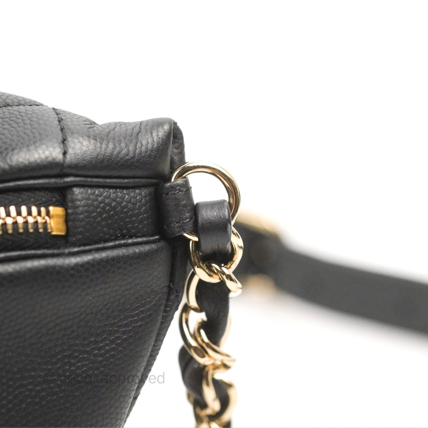 Chanel Quilted Business Affinity Waist Belt Bag Black Caviar Gold Hardware