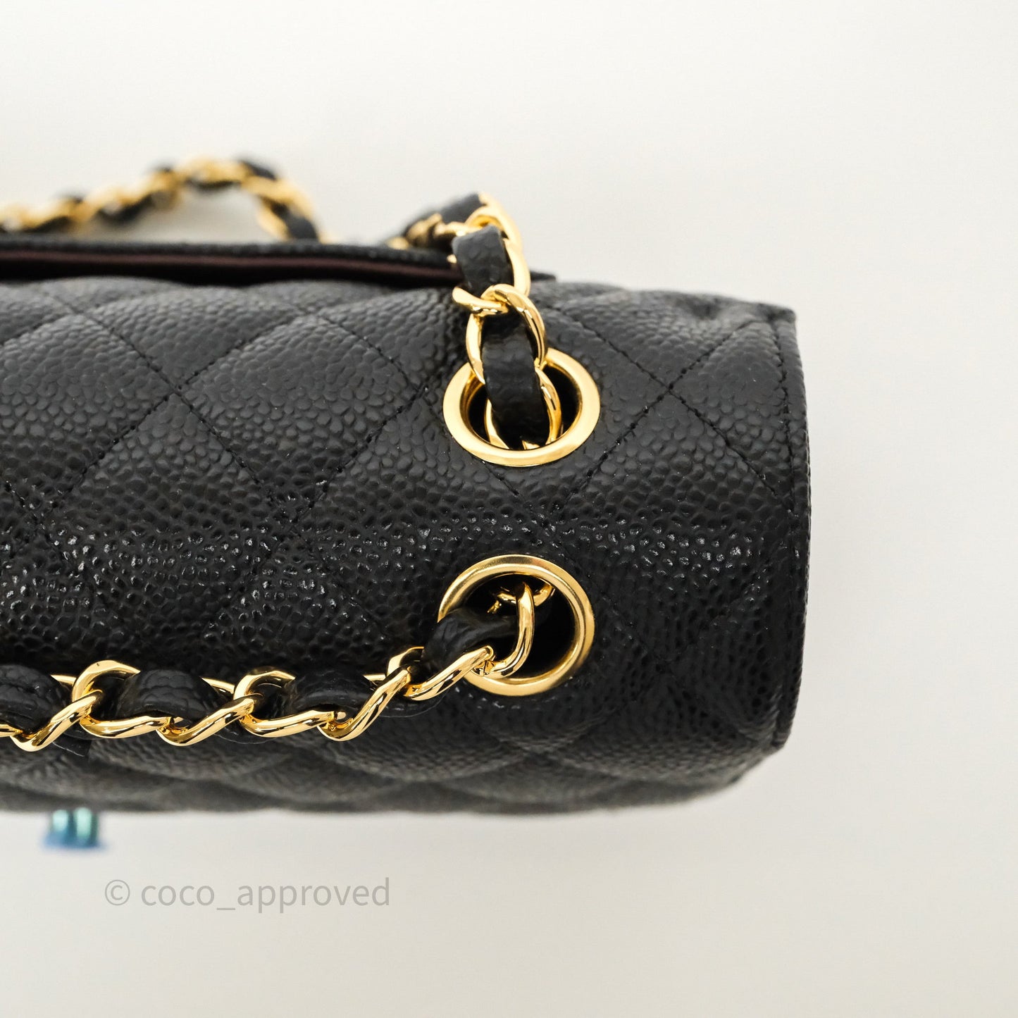 Chanel Small Classic Flap Quilted Black Caviar Gold Hardware