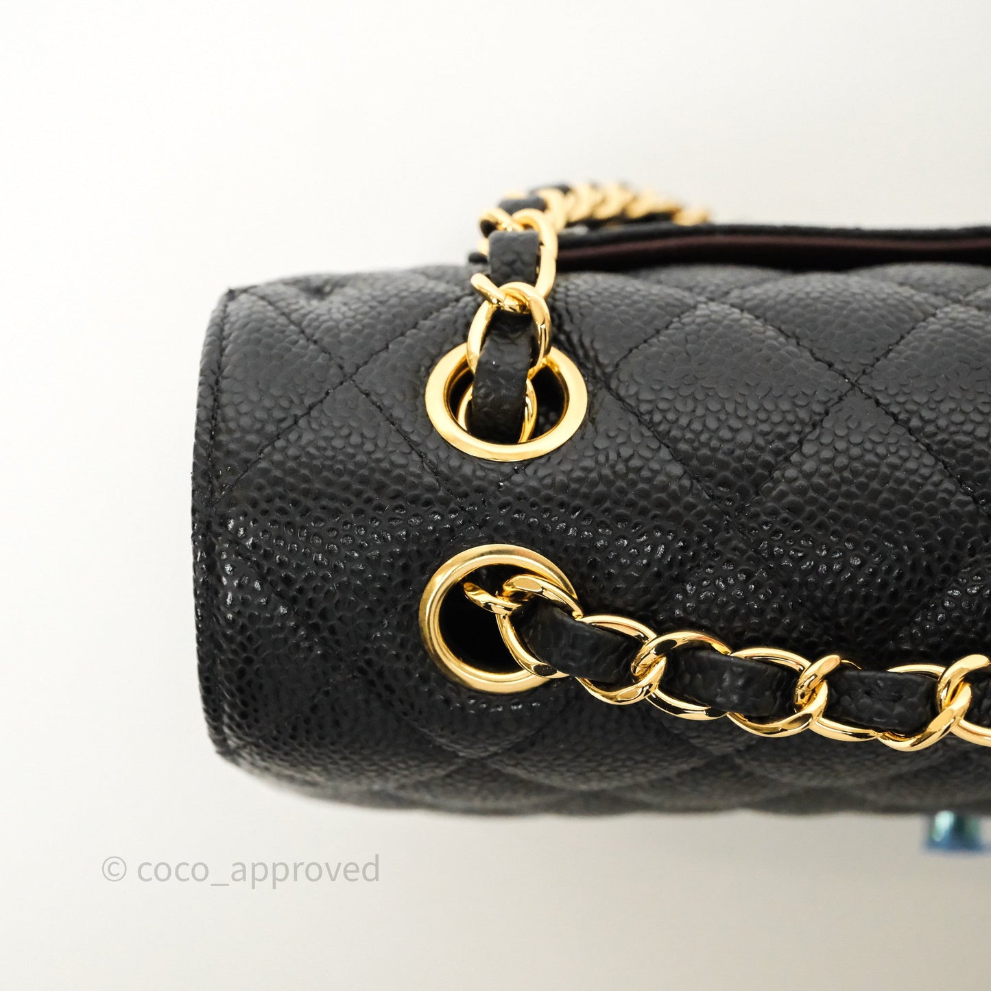 Chanel Small Classic Flap Quilted Black Caviar Gold Hardware