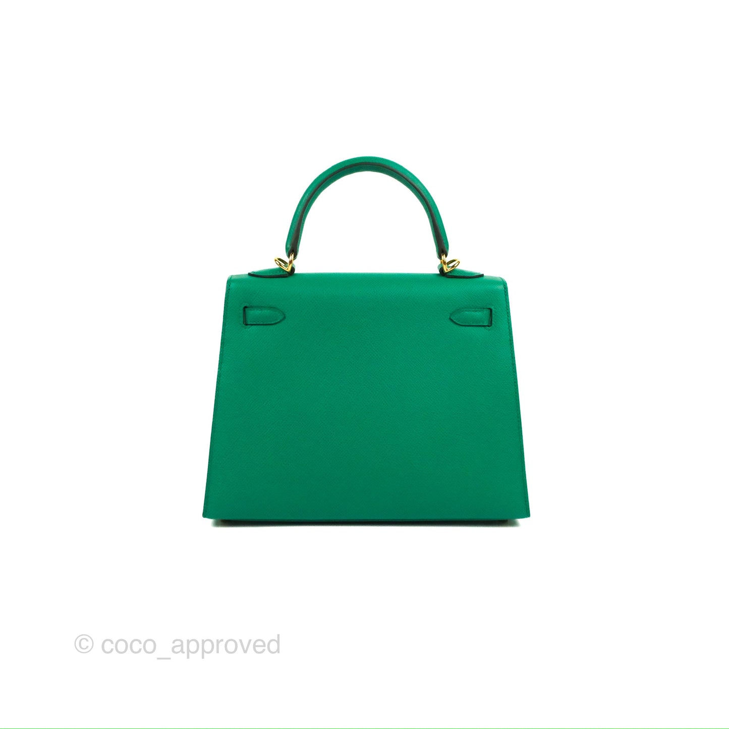 Hermès Sellier Kelly 25 Vert Jade Epsom Gold Hardware
