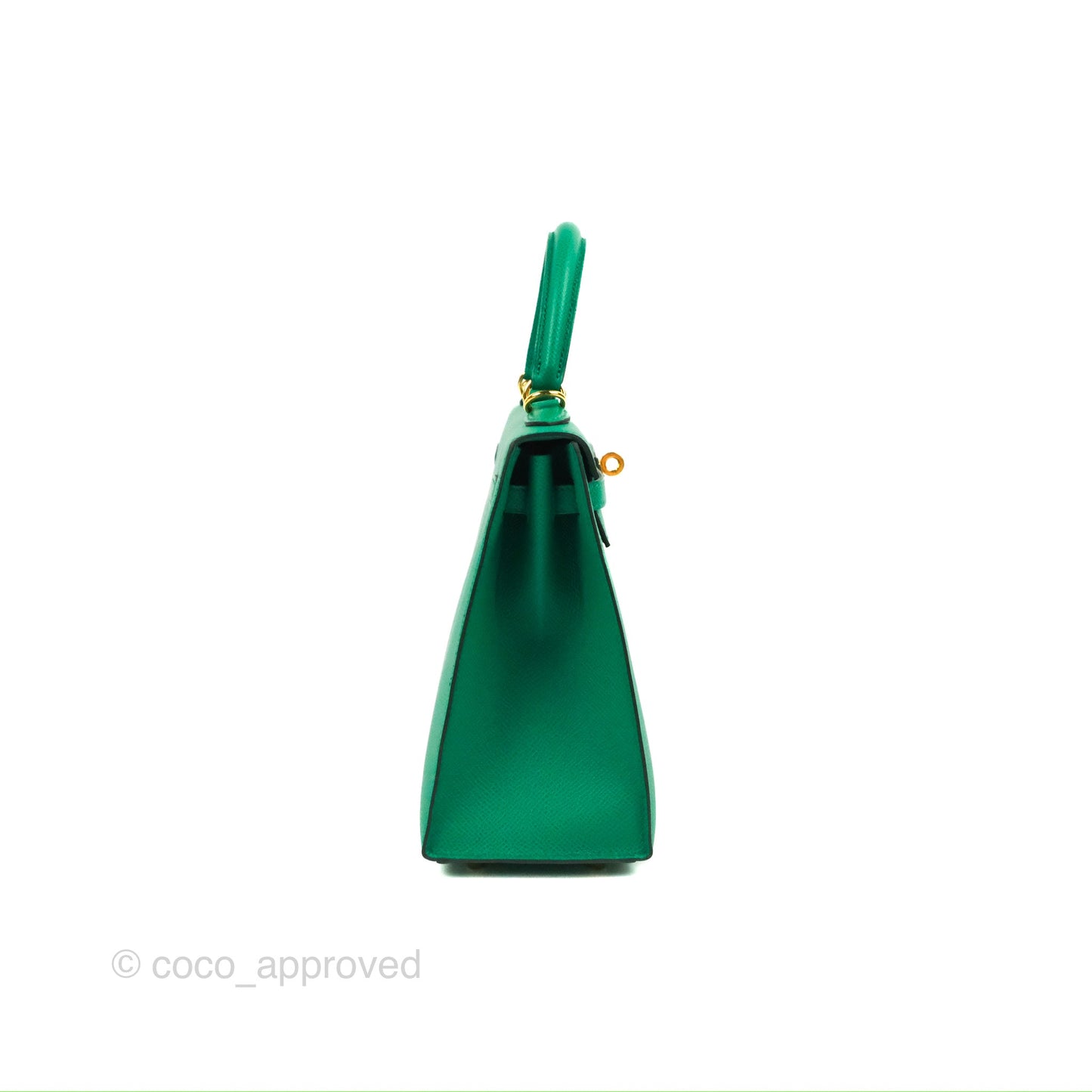 Hermès Sellier Kelly 25 Vert Jade Epsom Gold Hardware