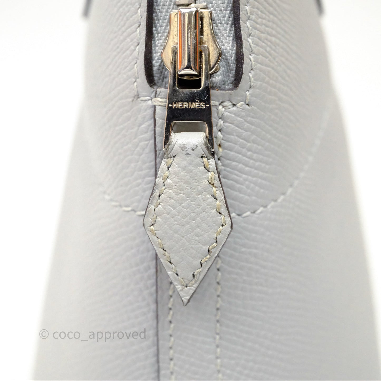 Hermès Bolide 27 Bleu Glacier 8U Epsom Palladium Hardware
