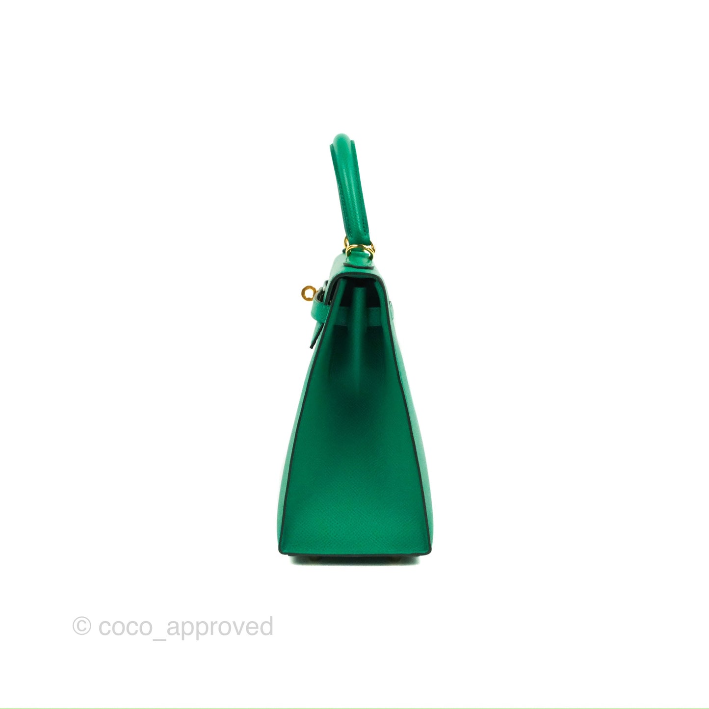 Hermès Sellier Kelly 25 Vert Jade Epsom Gold Hardware