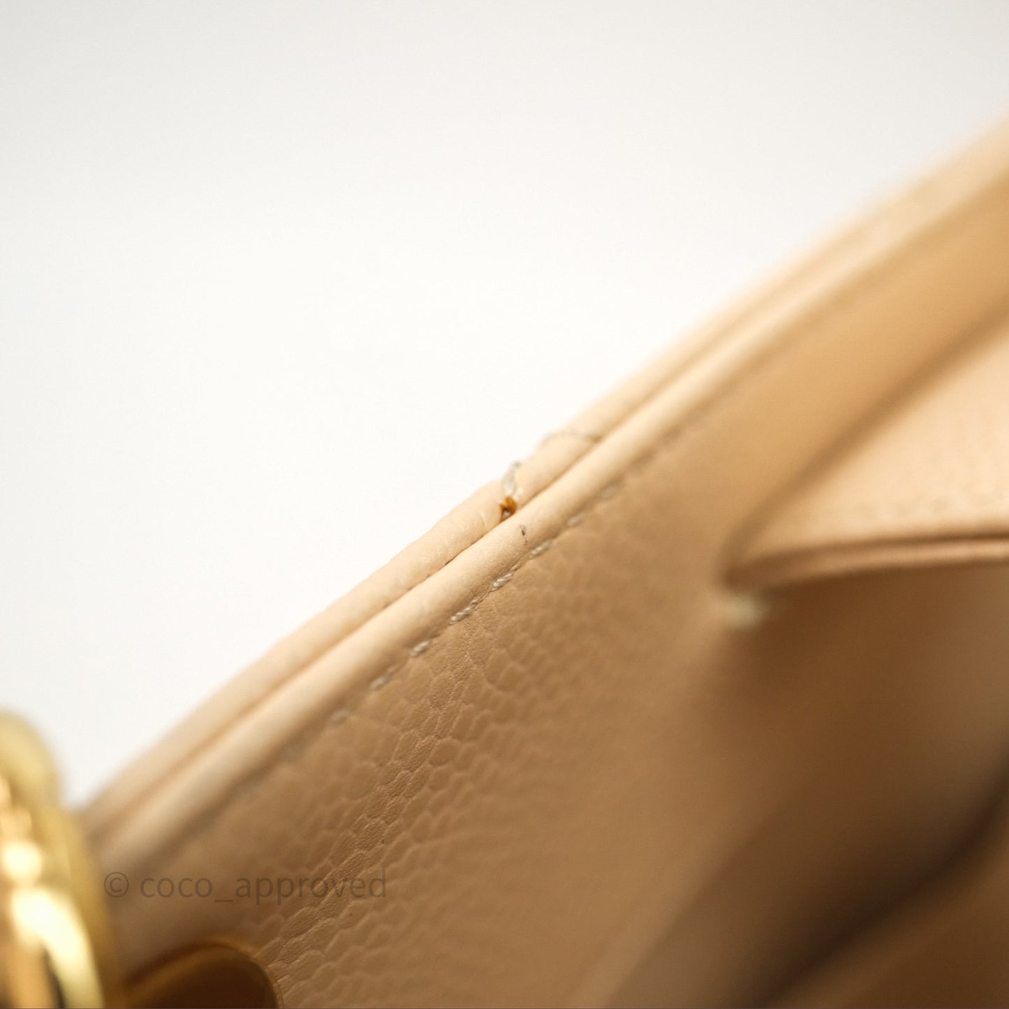 Chanel Vertical GST Beige Caviar Gold Hardware