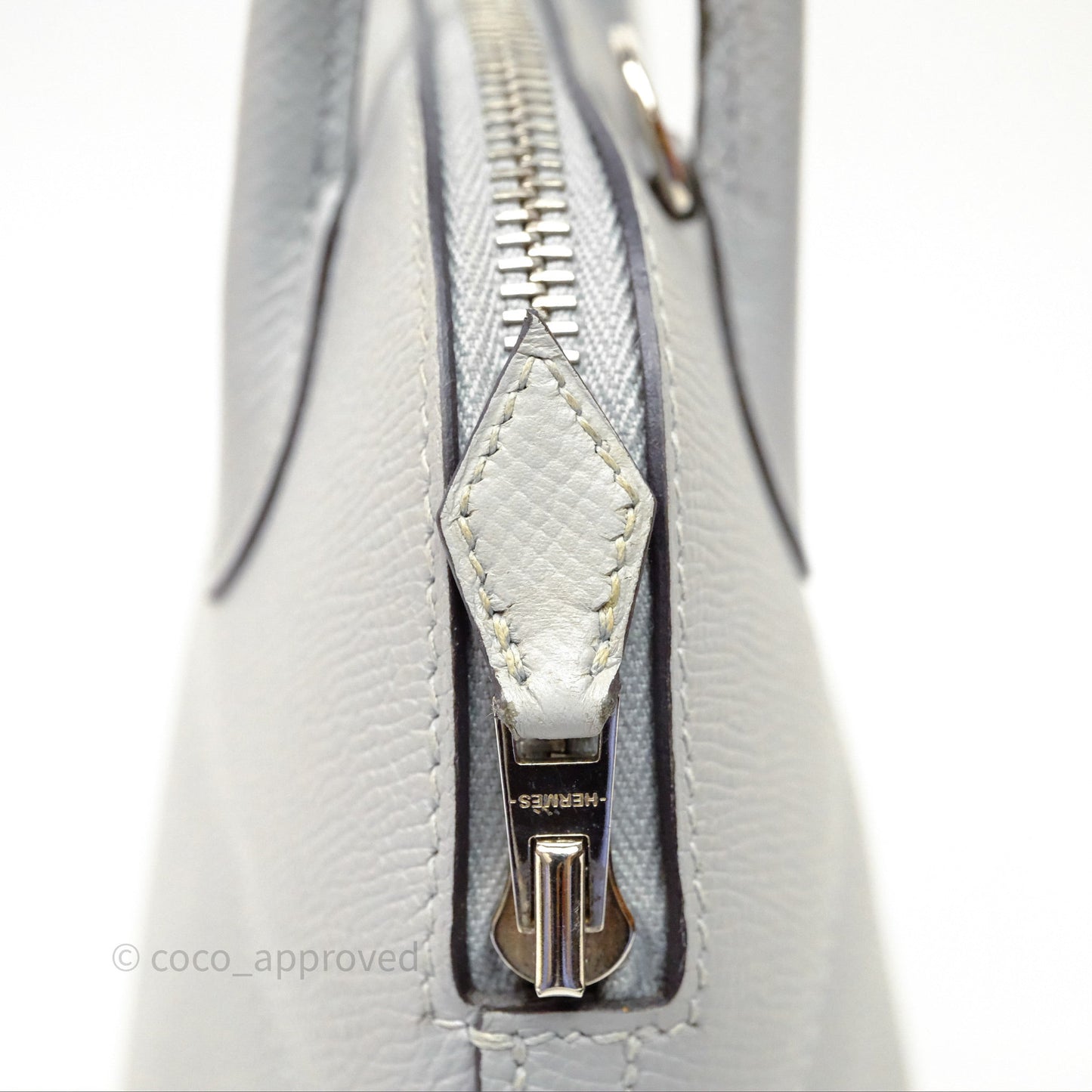 Hermès Bolide 27 Bleu Glacier 8U Epsom Palladium Hardware
