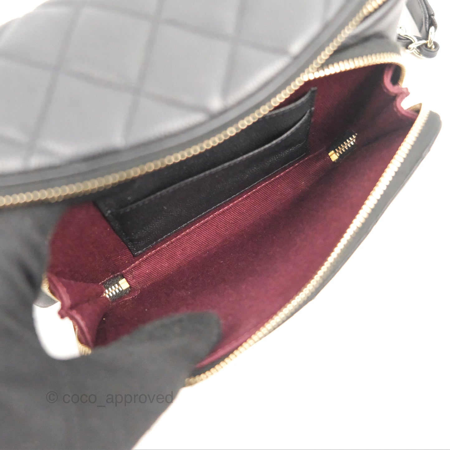Chanel Quilted Business Affinity Waist Belt Bag Black Caviar Gold Hardware