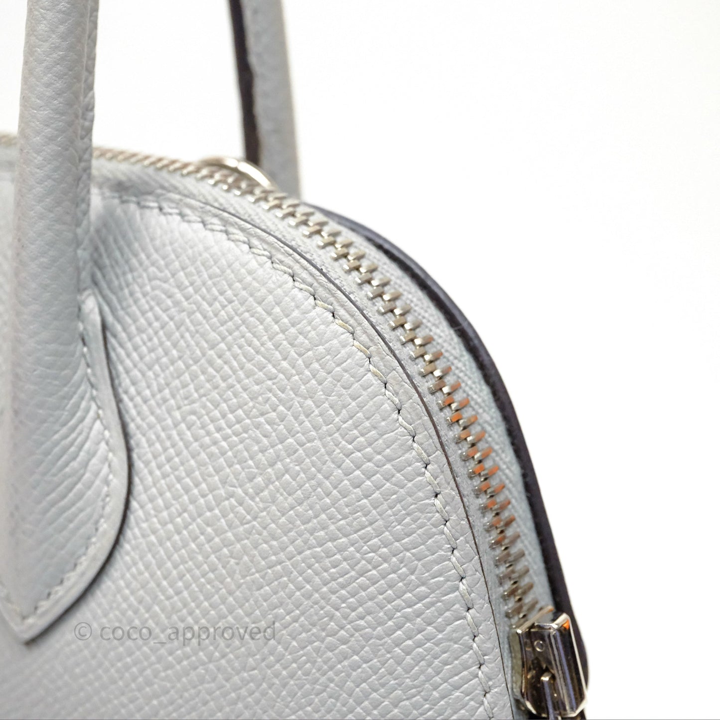 Hermès Bolide 27 Bleu Glacier 8U Epsom Palladium Hardware