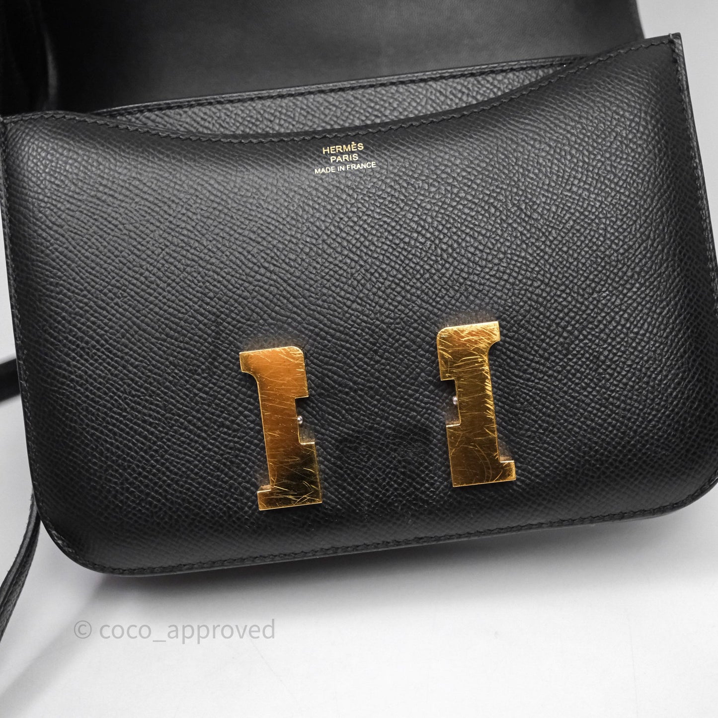 Hermès Constance Mini 18cm Black Epsom Gold Hardware