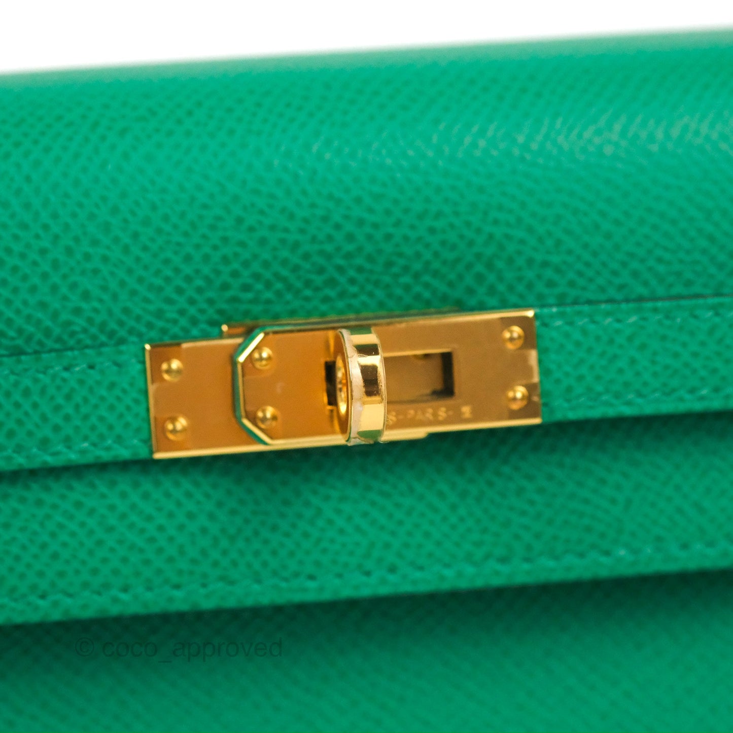 Hermès Sellier Kelly 25 Vert Jade Epsom Gold Hardware