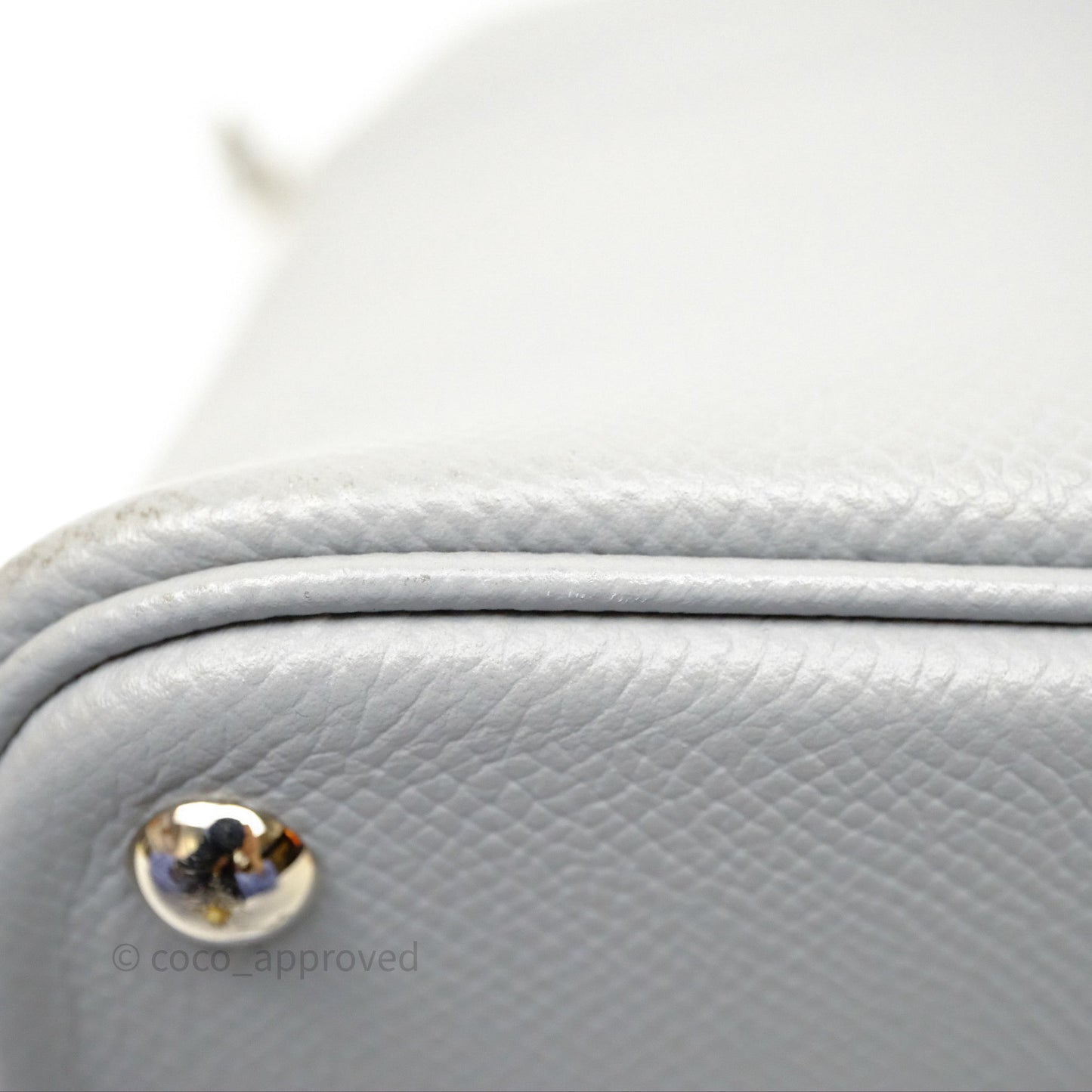 Hermès Bolide 27 Bleu Glacier 8U Epsom Palladium Hardware