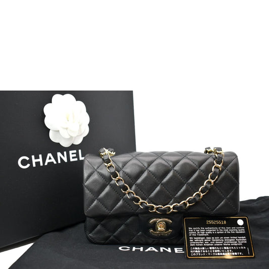 Luxury Chanel Classic Flap Small Leather Shoulder Bag Black