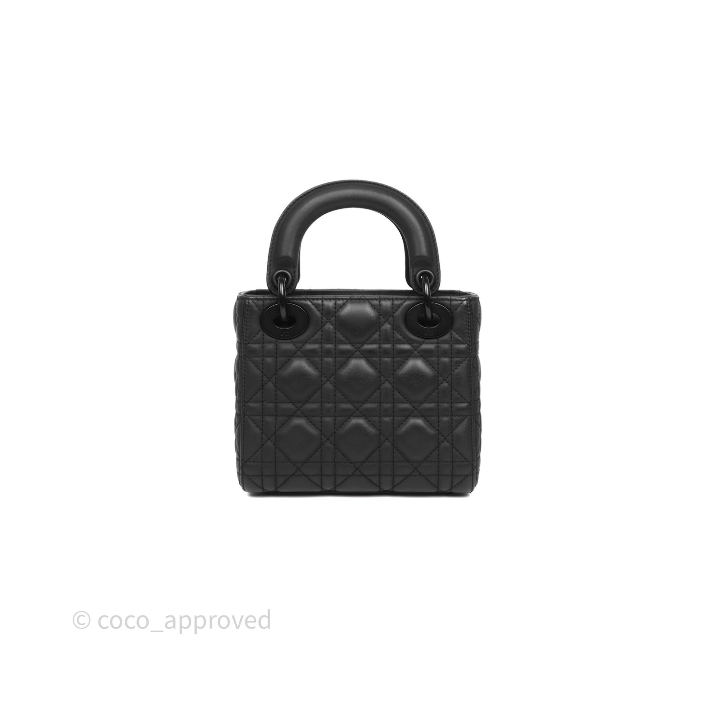 Christian Dior Mini Lady Dior Ultra Matte Black Cannage Calfskin