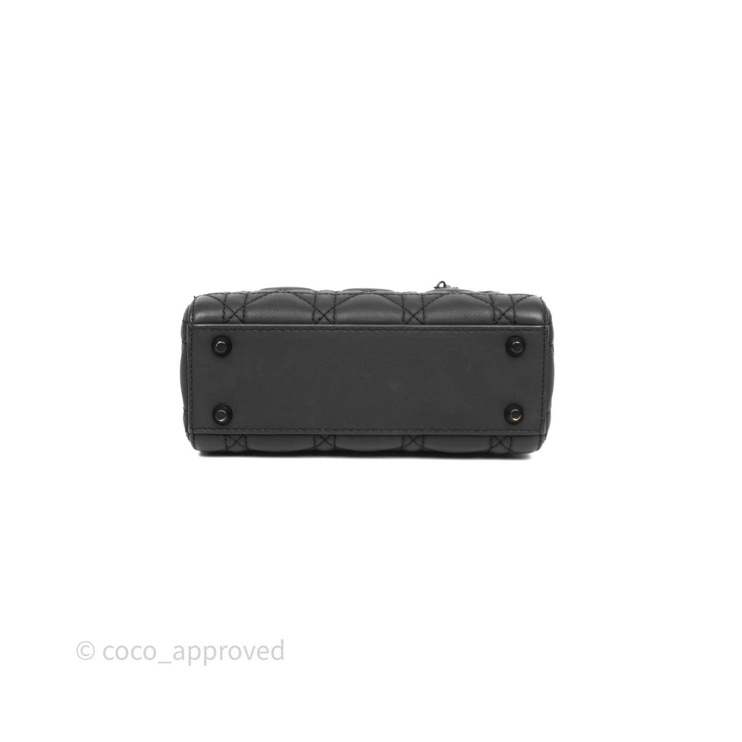 Christian Dior Mini Lady Dior Ultra Matte Black Cannage Calfskin