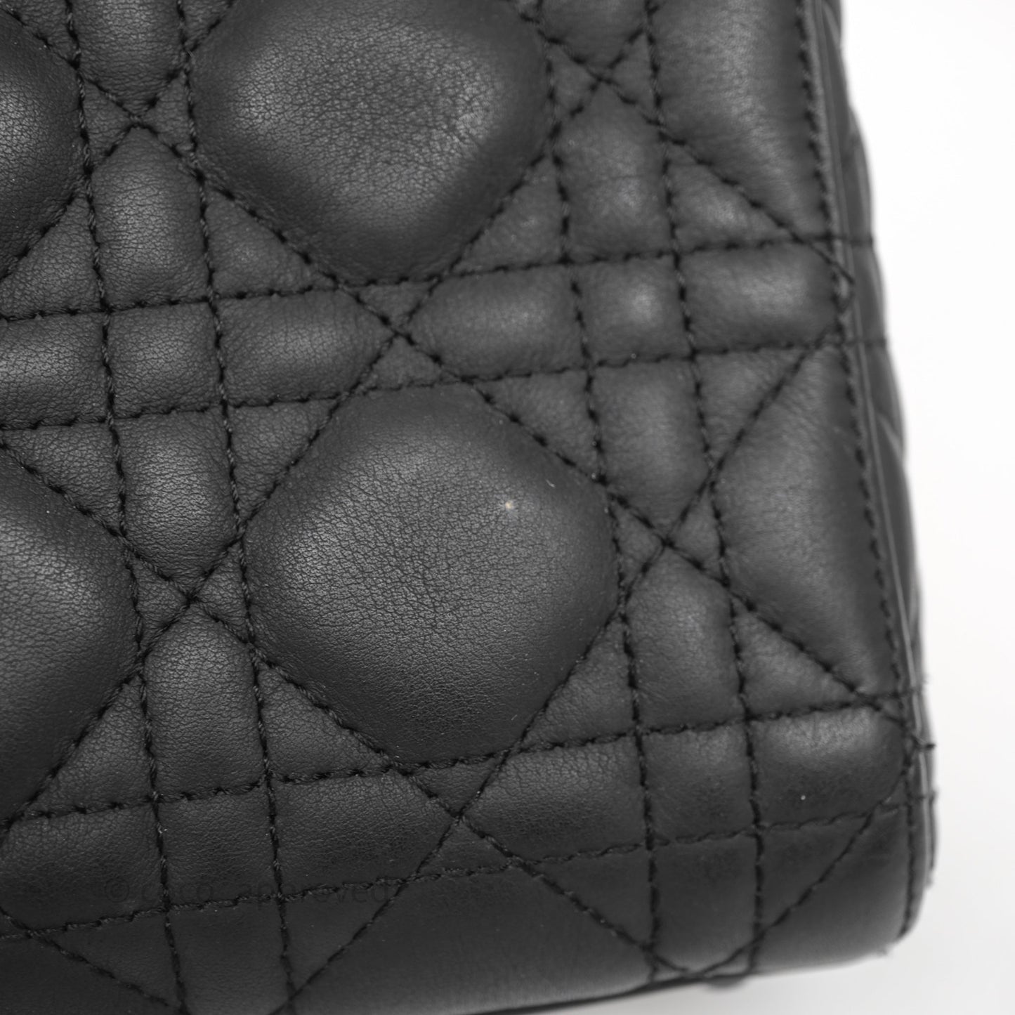 Christian Dior Mini Lady Dior Ultra Matte Black Cannage Calfskin