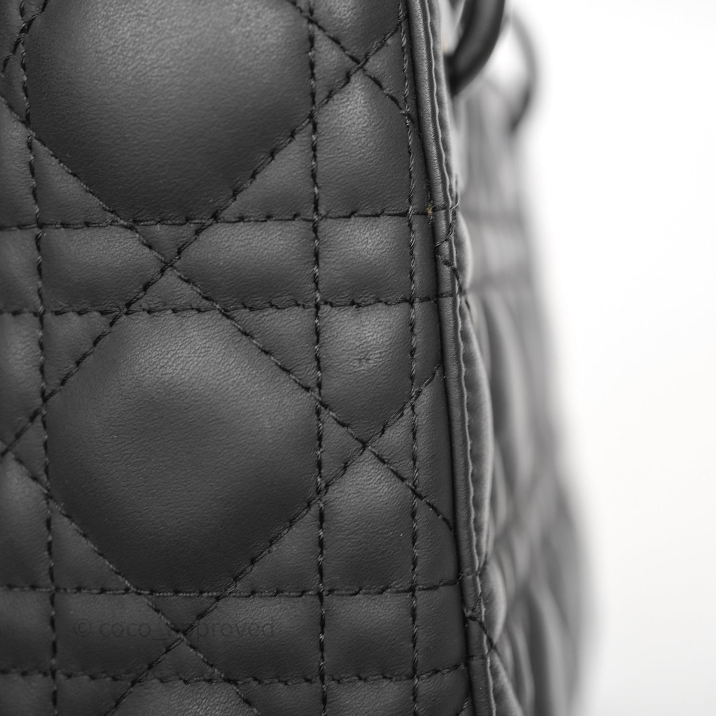 Christian Dior Mini Lady Dior Ultra Matte Black Cannage Calfskin