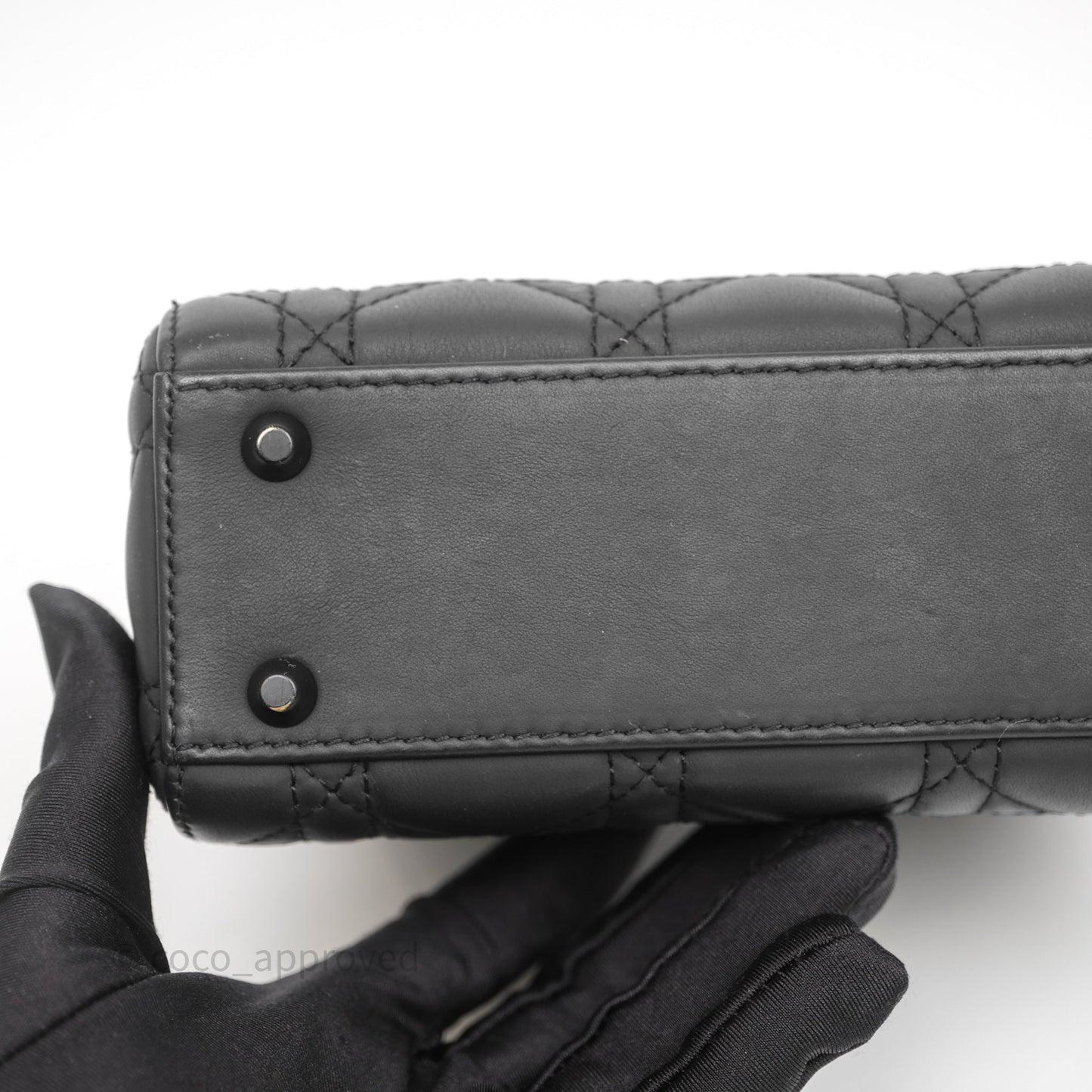 Christian Dior Mini Lady Dior Ultra Matte Black Cannage Calfskin