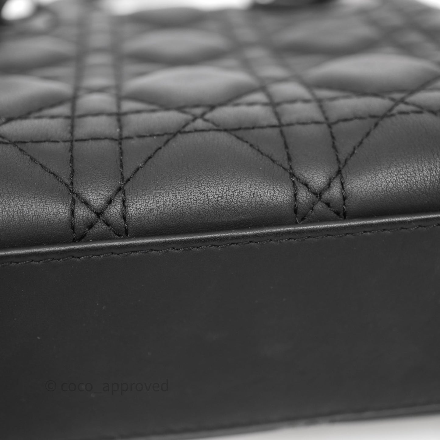 Christian Dior Mini Lady Dior Ultra Matte Black Cannage Calfskin