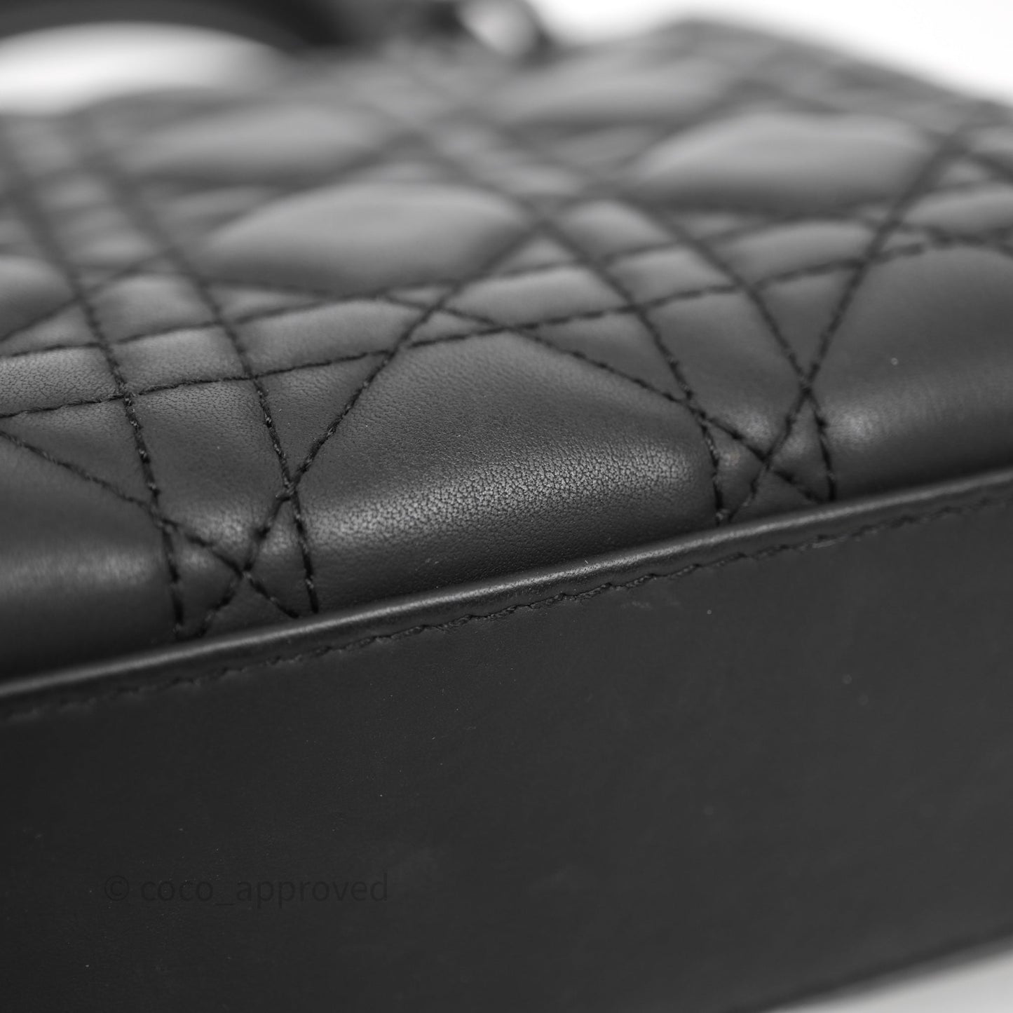 Christian Dior Mini Lady Dior Ultra Matte Black Cannage Calfskin