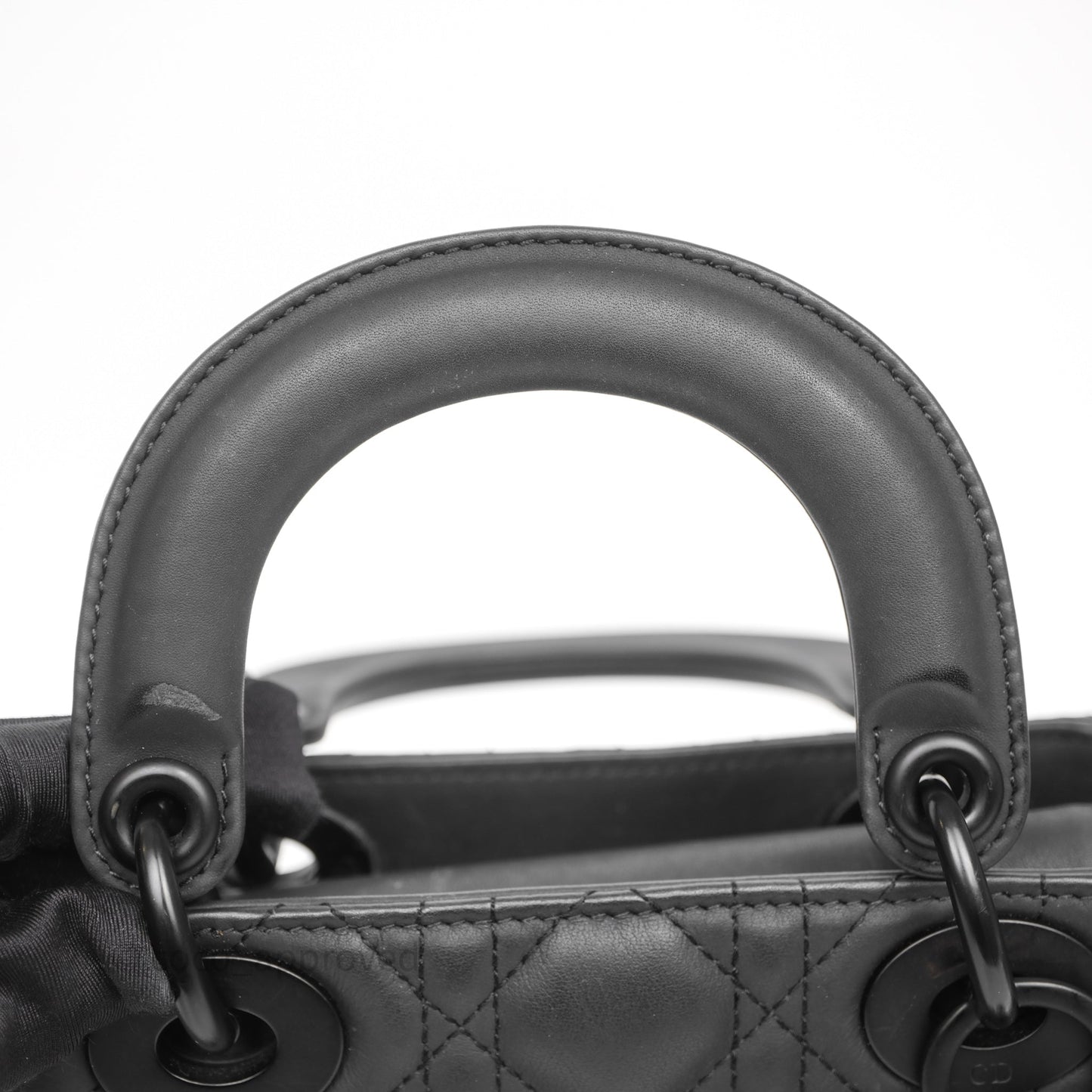 Christian Dior Mini Lady Dior Ultra Matte Black Cannage Calfskin