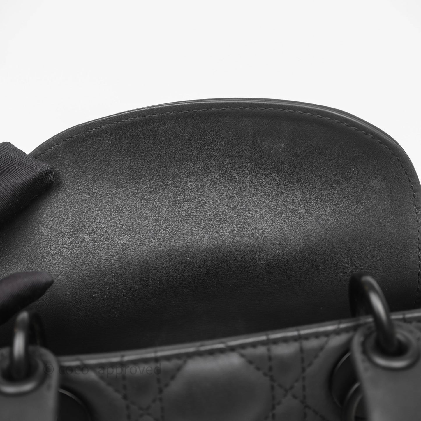 Christian Dior Mini Lady Dior Ultra Matte Black Cannage Calfskin