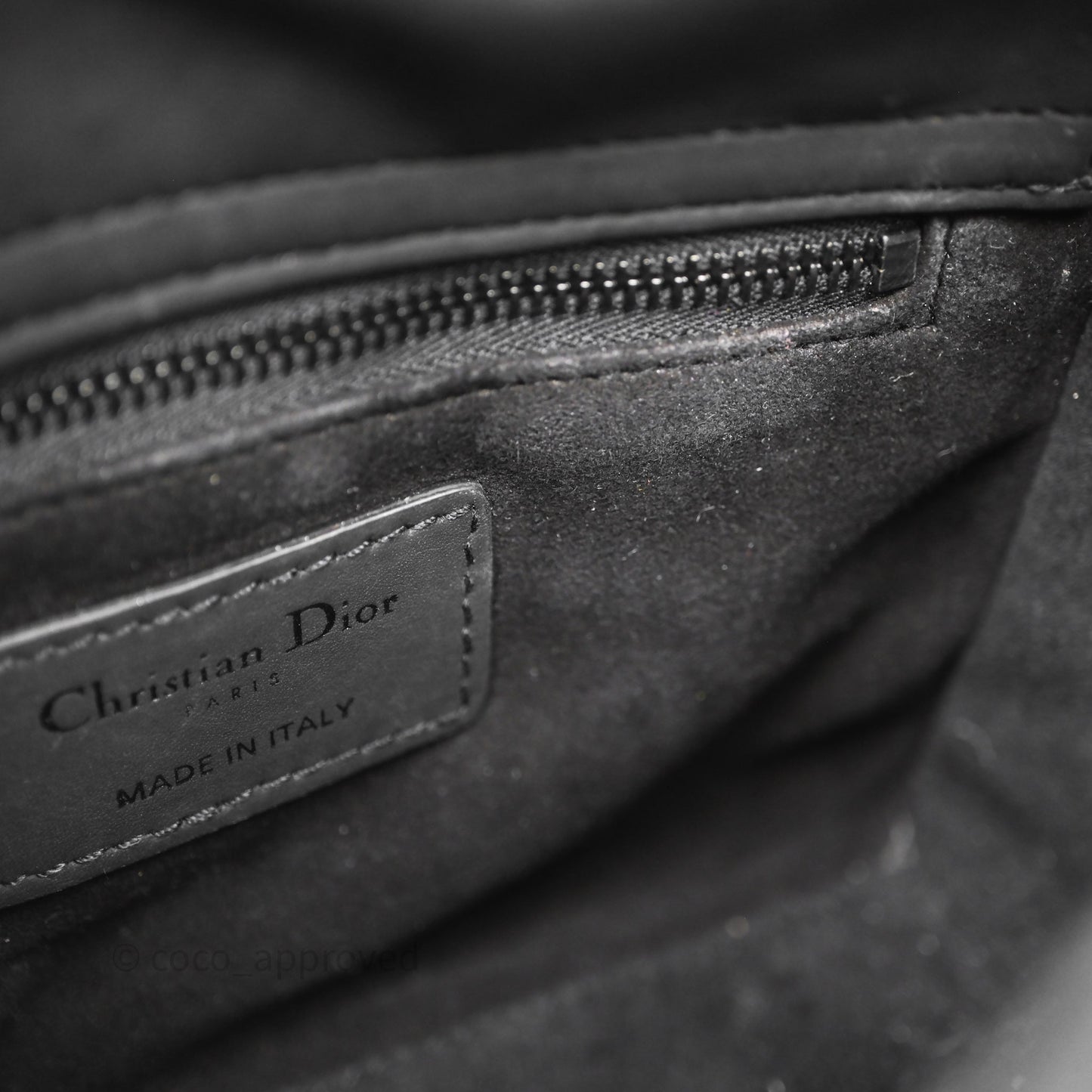 Christian Dior Mini Lady Dior Ultra Matte Black Cannage Calfskin
