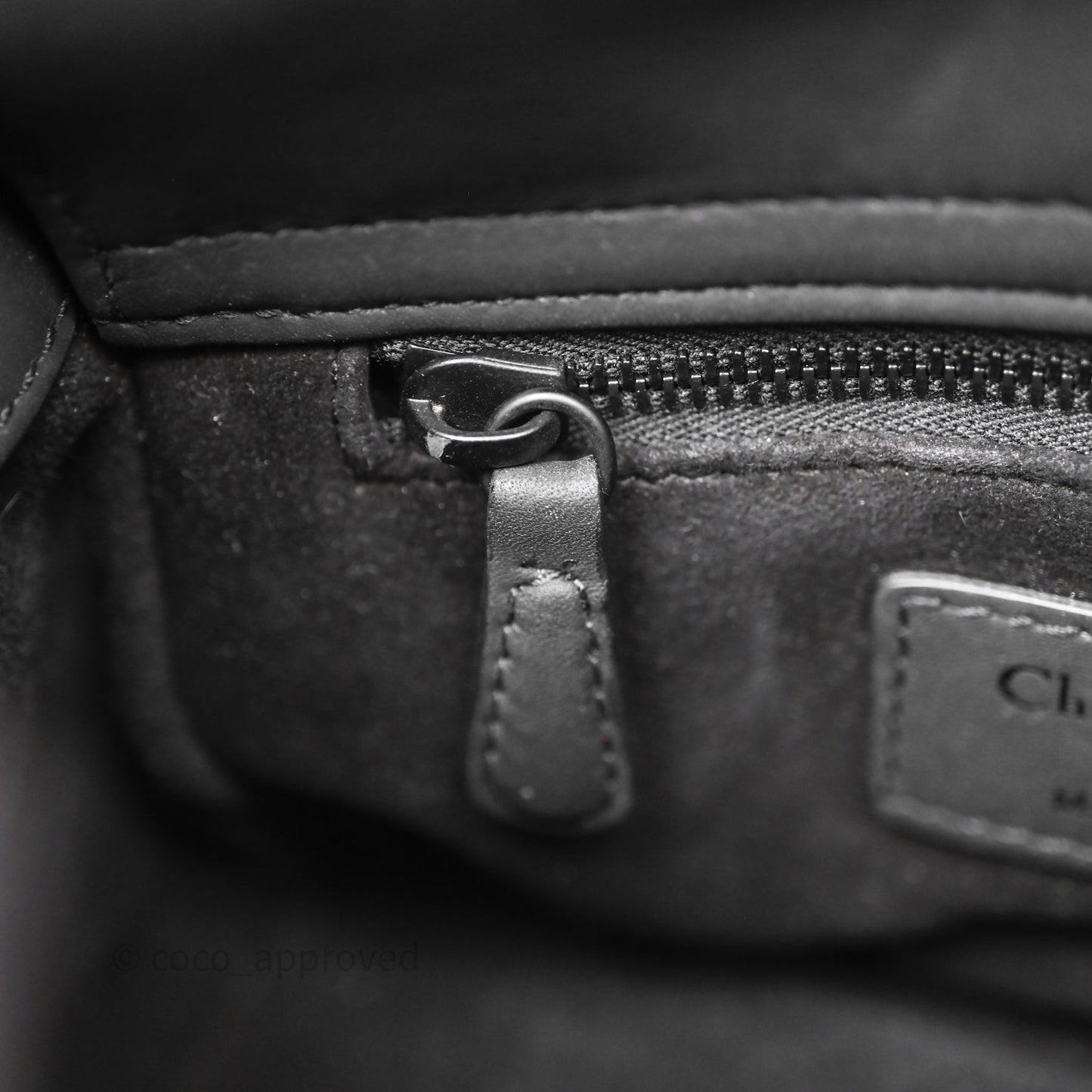 Christian Dior Mini Lady Dior Ultra Matte Black Cannage Calfskin