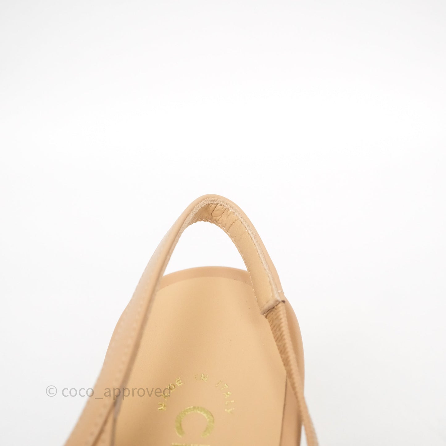 Chanel Classic Slingback Beige Black Leather Size 37