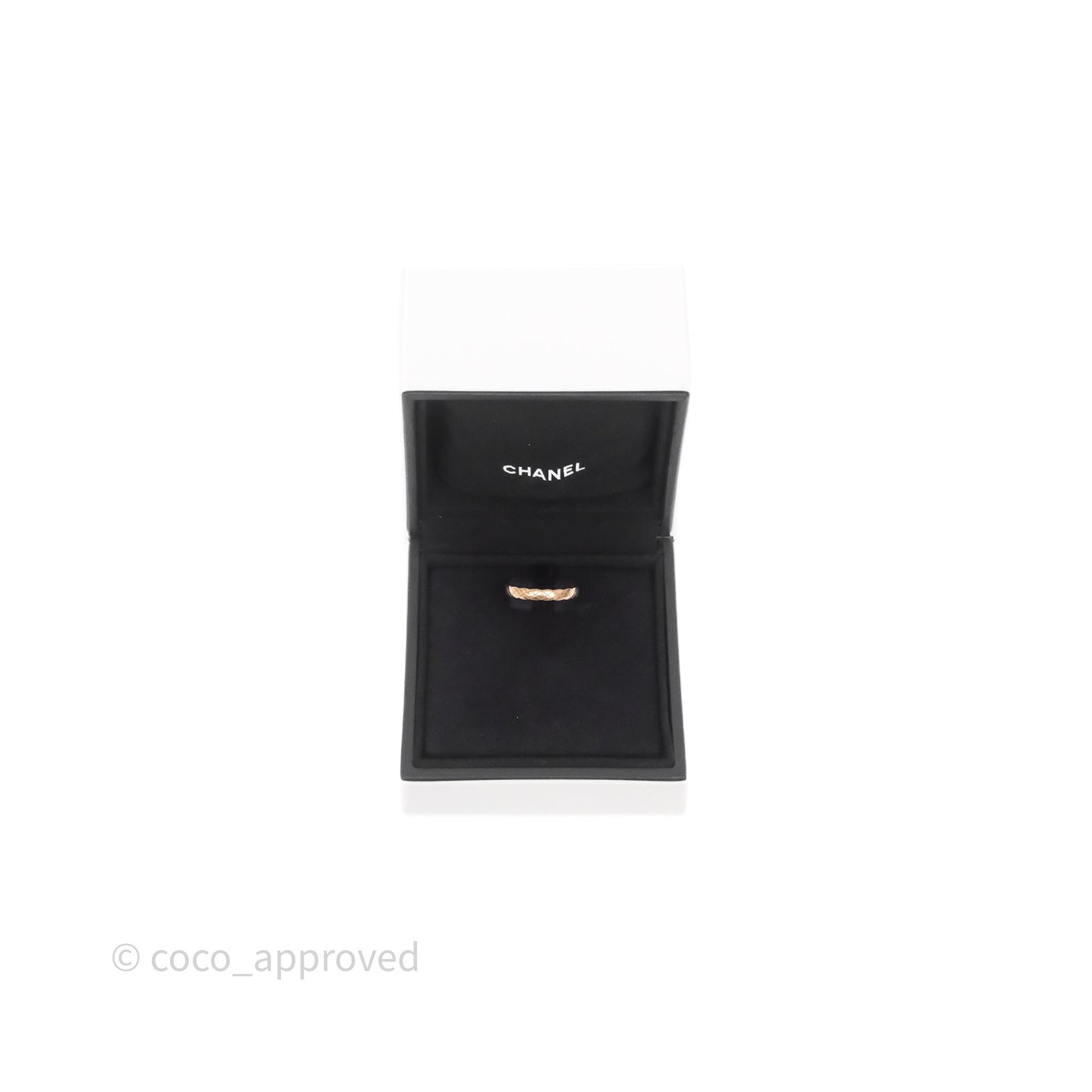 Chanel Coco Crush Ring 18K Beige Gold Mini Version Size 55